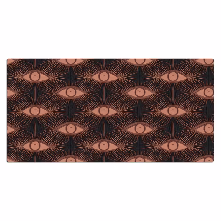 Boheems - Oog - Bruin Muismat XXL klein 681 -3d_leeg