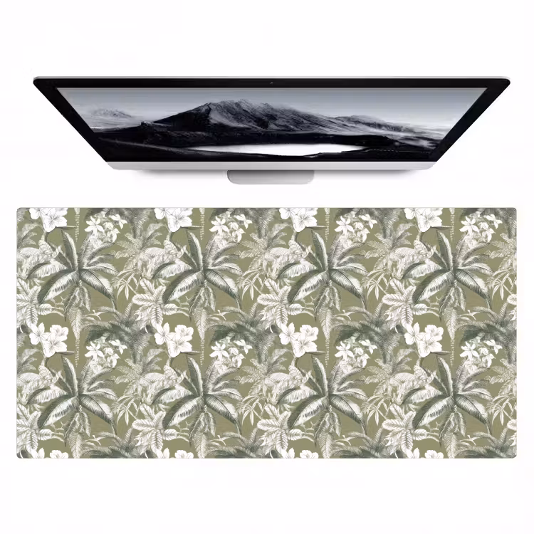 Botanisch - Bloemen - Groen Muismat XXL klein 681 -zzz3d