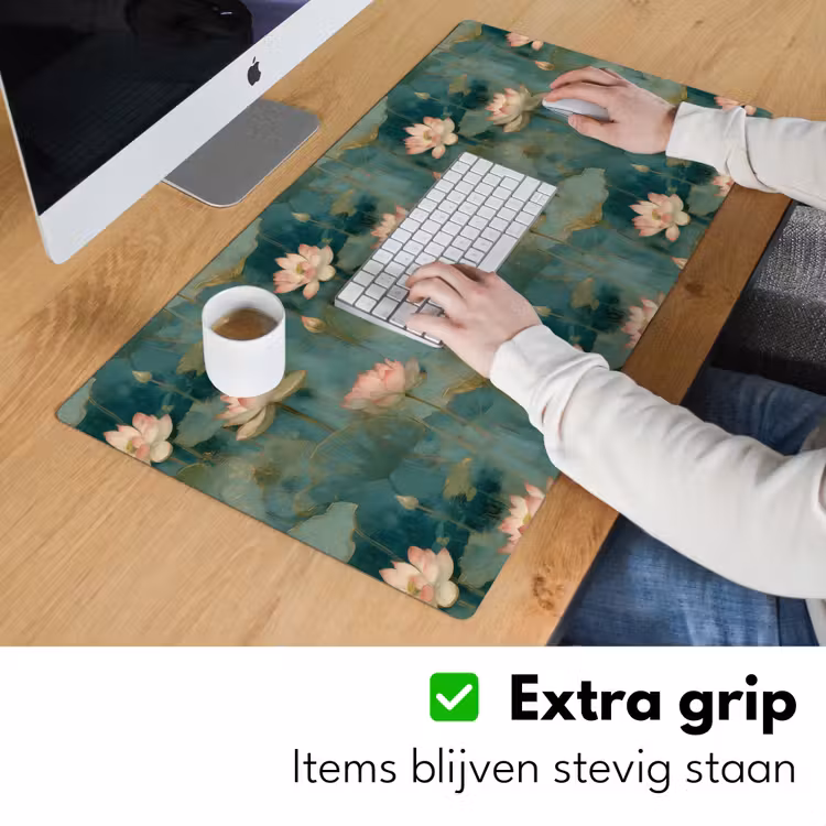 Botanisch - Bloemen - Roze Muismat XXL klein 681 -sfeer3