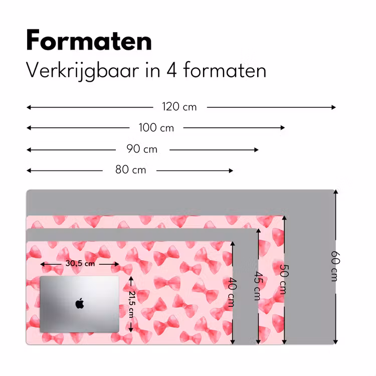 Strikken - Aquarel - Roze Muismat XXL klein 681 -sfeer5