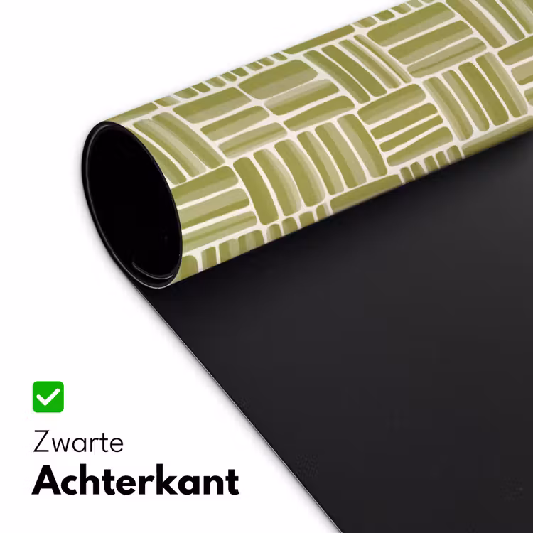 Vlecht - Patroon - Groen Muismat XXL klein 681 -sfeer2
