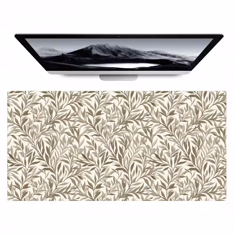 Takken - Botanisch - Taupe Muismat XXL klein 681 -zzz3d