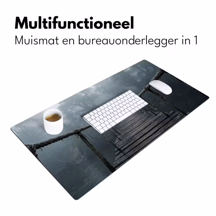 Brug - Jungle - Mist - Natuur Muismat XXL klein -sfeer4