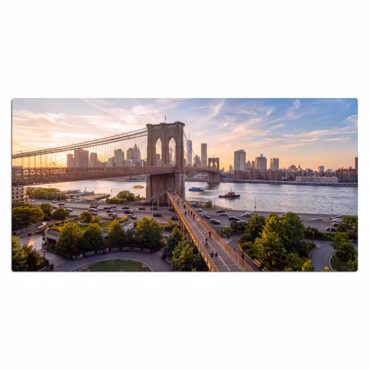 Brug - Rivier - Stad - Zonsondergang - Architectuur Muismat XXL klein -3d_leeg