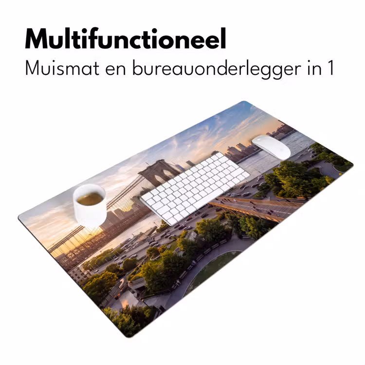 Brug - Rivier - Stad - Zonsondergang - Architectuur Muismat XXL klein -sfeer4