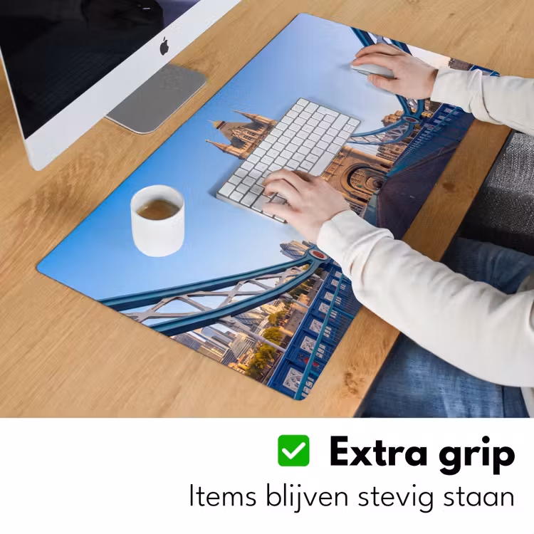 Brug - Toren - Architectuur - Klassiek - Blauw Muismat XXL klein -sfeer3