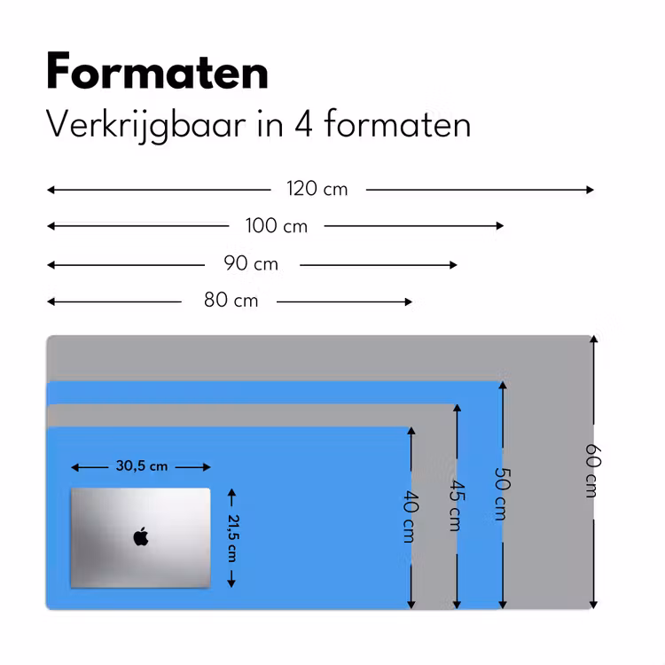 Bright - Azure - Blauw Muismat XXL klein 681 -sfeer5
