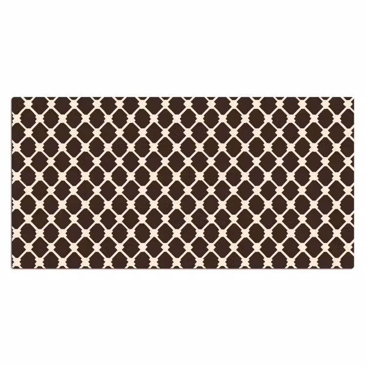Bruin - Ruitpatroon - Geometrisch Muismat XXL klein 681 -3d_leeg