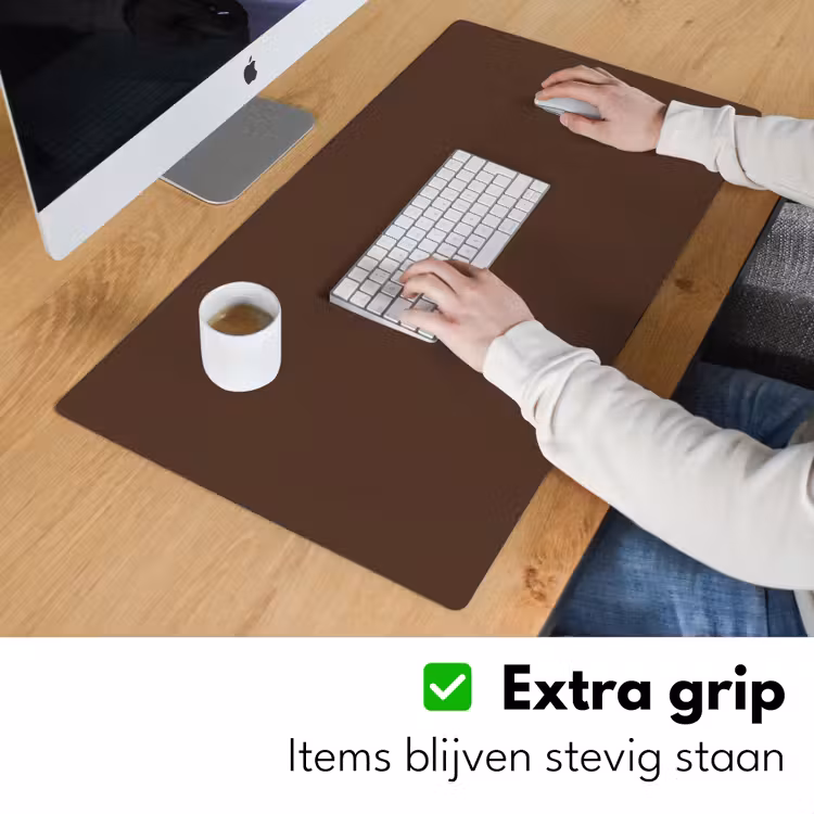 Bruin - Donker - Kleuren Muismat XXL klein -sfeer3