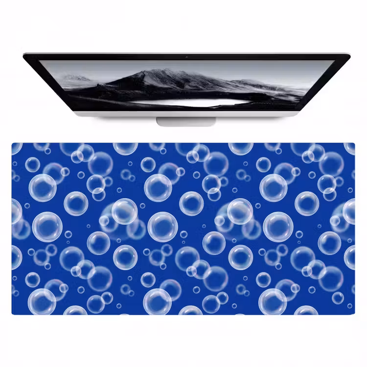 Bubbels - Patroon - Blauw Muismat XXL klein -zzz3d