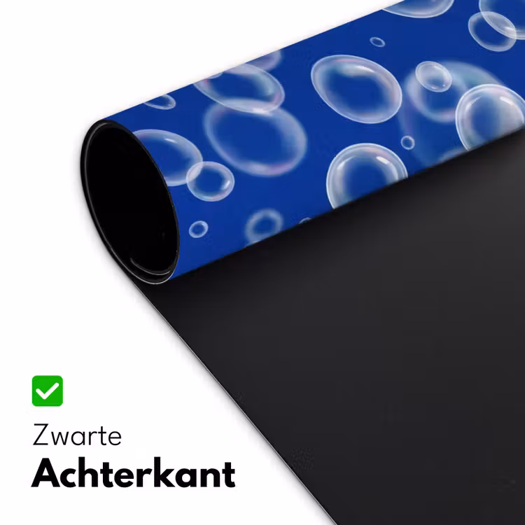 Bubbels - Patroon - Blauw Muismat XXL klein -sfeer2