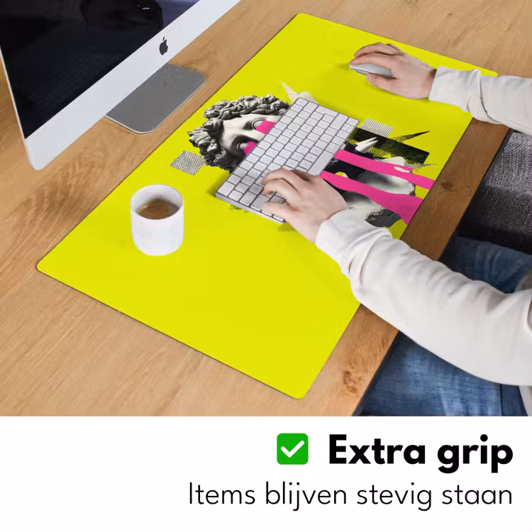 Buste - Verf - Geel Muismat XXL klein -sfeer3
