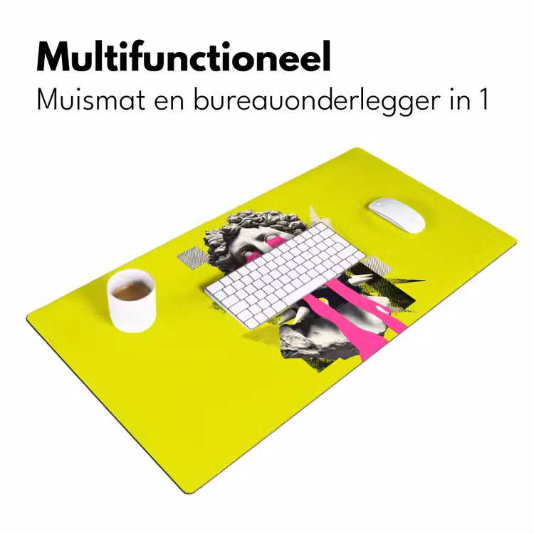 Buste - Verf - Geel Muismat XXL klein -sfeer4