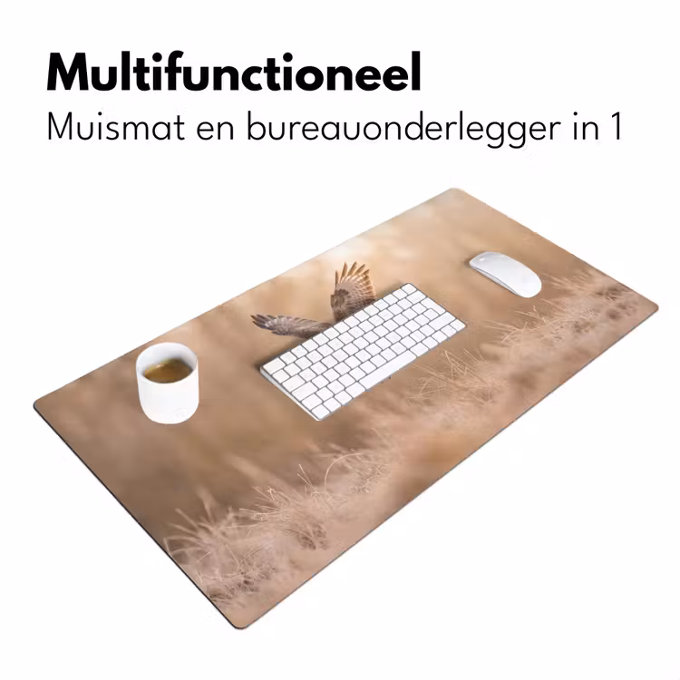 Buizerd - Roofvogel - Natuur - Bruin Muismat XXL klein -sfeer4