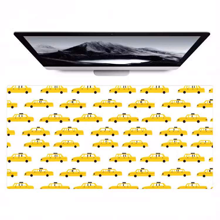 Taxi - Iconisch - Geel Muismat XXL klein 681 -zzz3d