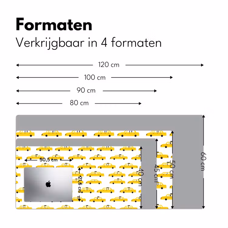 Taxi - Iconisch - Geel Muismat XXL klein 681 -sfeer5