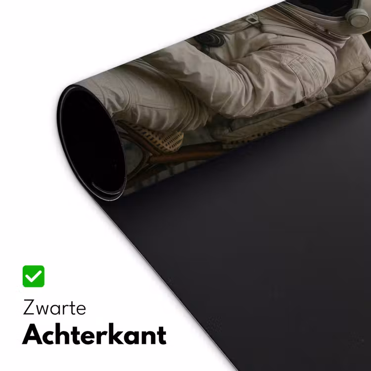 Café - Croissant - Koffie - Astronaut Muismat XXL klein -sfeer2