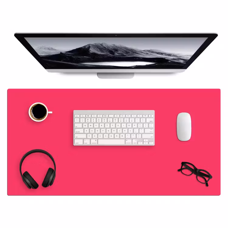 Karmijn - Kleuren - Palet - Roze Muismat XXL klein -3d