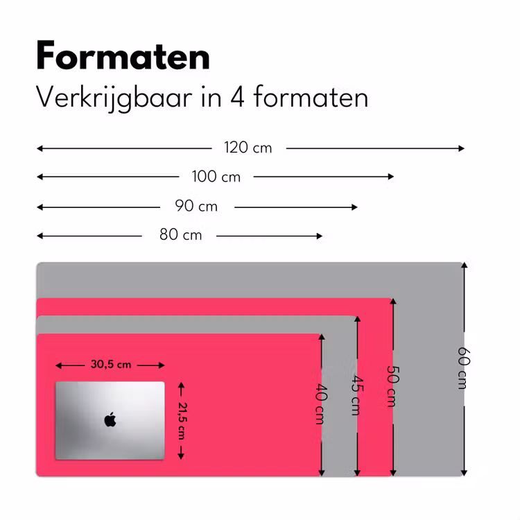 Karmijn - Kleuren - Palet - Roze Muismat XXL klein -sfeer5