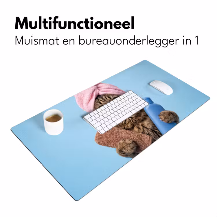 Kat - Handdoek - Washand - Zeep Muismat XXL klein -sfeer4