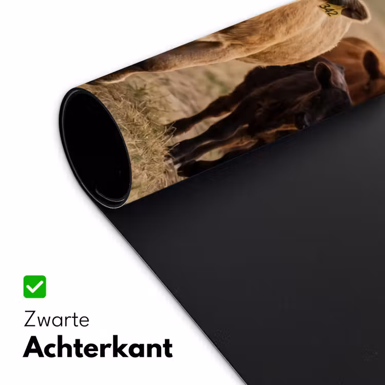 Runderen - Kudde - Landschap - Weide - Rustig Muismat XXL klein -sfeer2