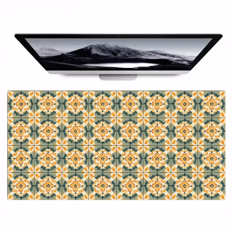 Keramiek - Verweerd - Kleurrijk Muismat XXL klein 681 -zzz3d