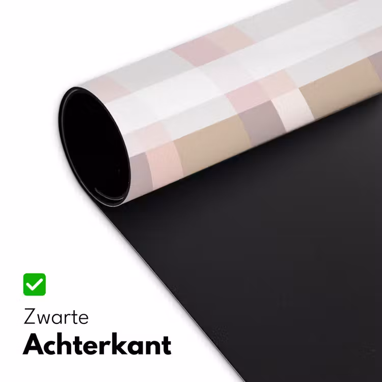 Ruitpatroon - Aardetinten - Minimalistisch Muismat XXL klein 681 -sfeer2