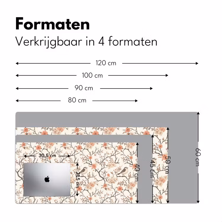 Kersenbloesem - Mus - Roze Muismat XXL klein 681 -sfeer5