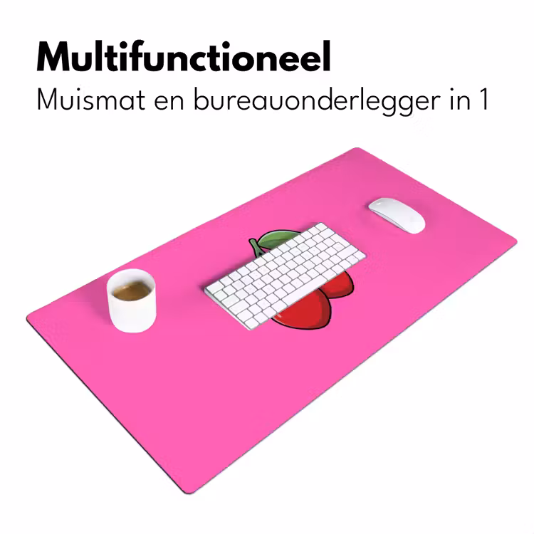 Kers - Roze - Fruit Muismat XXL klein -sfeer4