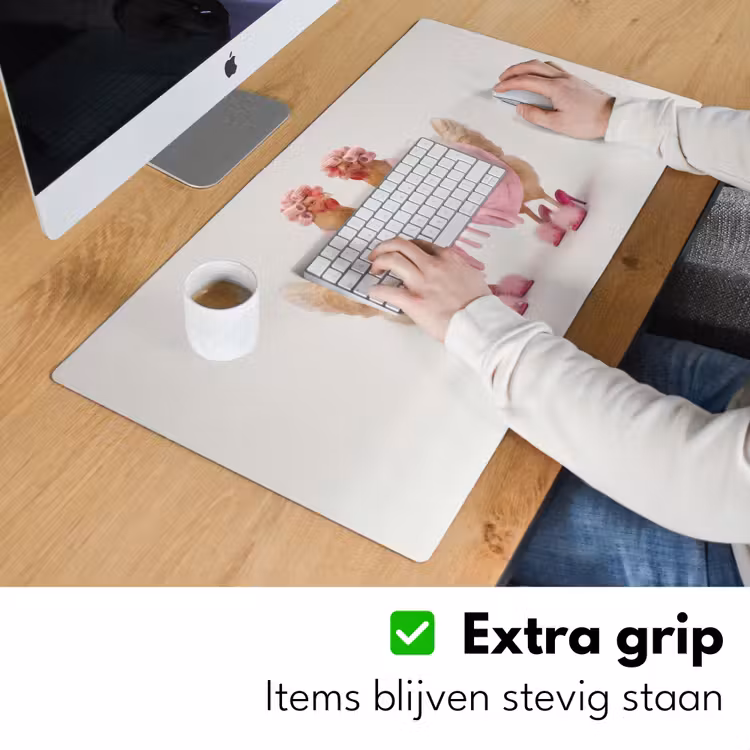 Kippen - Badjas - Krukspelden - Hakken Muismat XXL klein -sfeer3