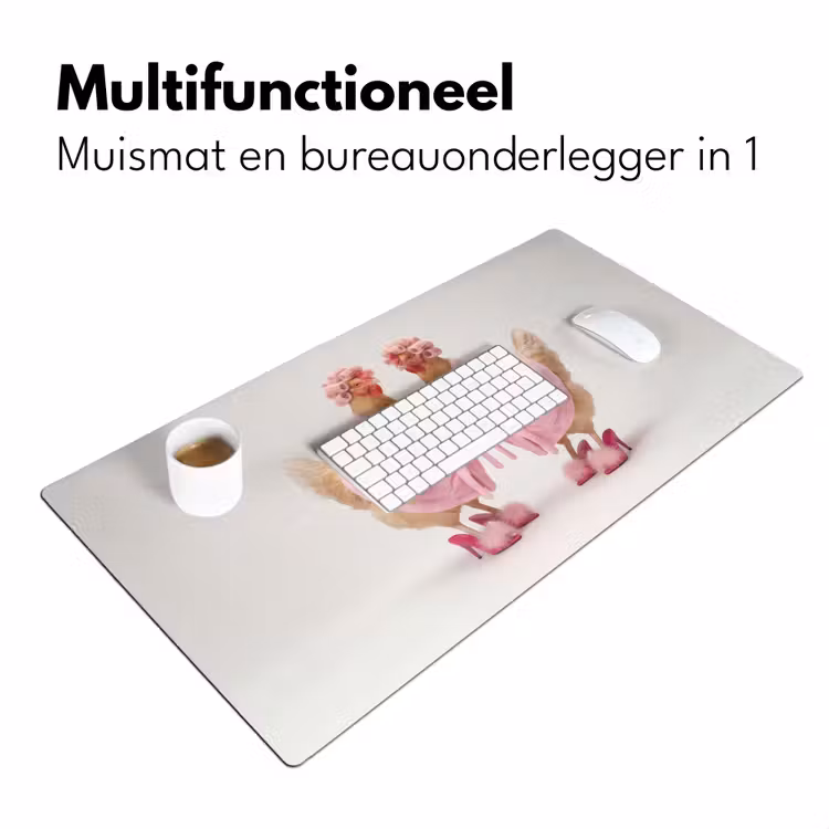 Kippen - Badjas - Krukspelden - Hakken Muismat XXL klein -sfeer4