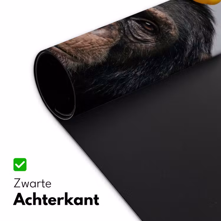 Chimpansee - Badeend - Grijs Muismat XXL klein -sfeer2