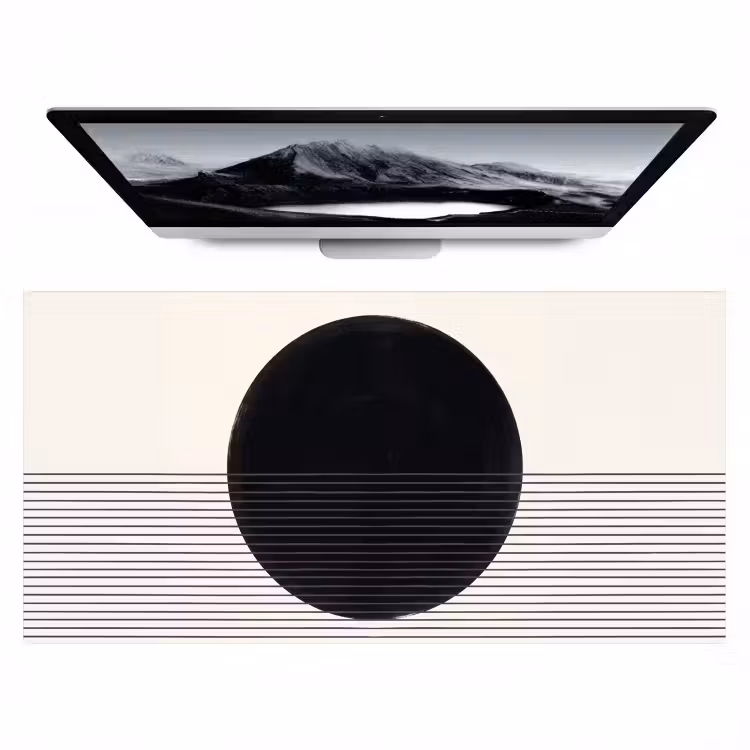 Desk Mat - Circle - Lines - Abstract - Cirkel - Lijnen - Abstract Muismat XXL klein