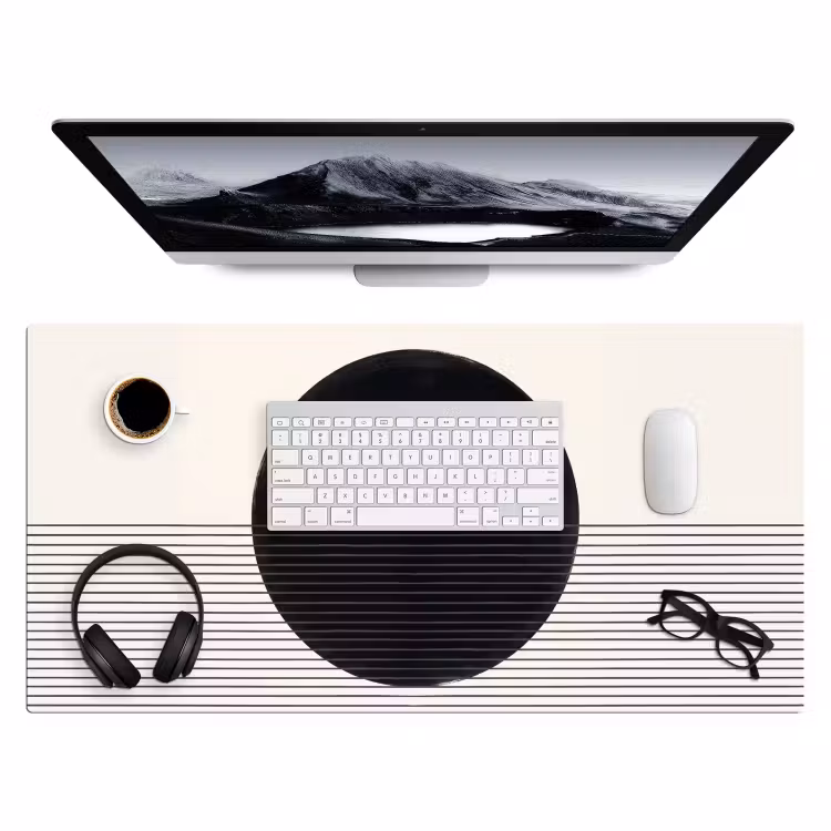 Desk Mat - Circle - Lines - Abstract - Cirkel - Lijnen - Abstract Muismat XXL klein