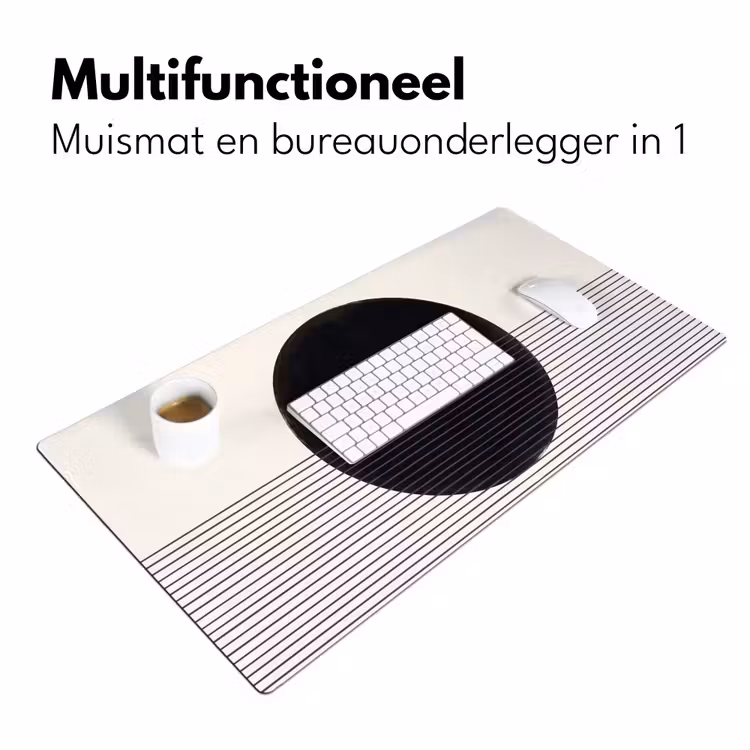 Desk Mat - Circle - Lines - Abstract - Cirkel - Lijnen - Abstract Muismat XXL klein