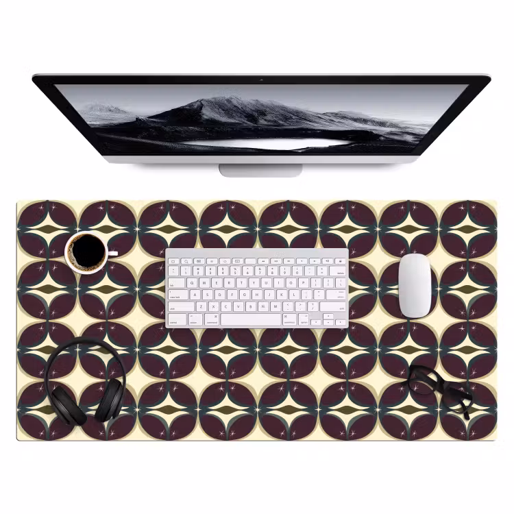 Cirkel - Retro - Kleurrijk Muismat XXL klein 681 -3d