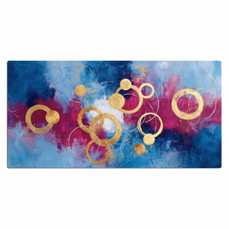 Cirkels - Goud - Abstract Muismat XXL klein -3d_leeg