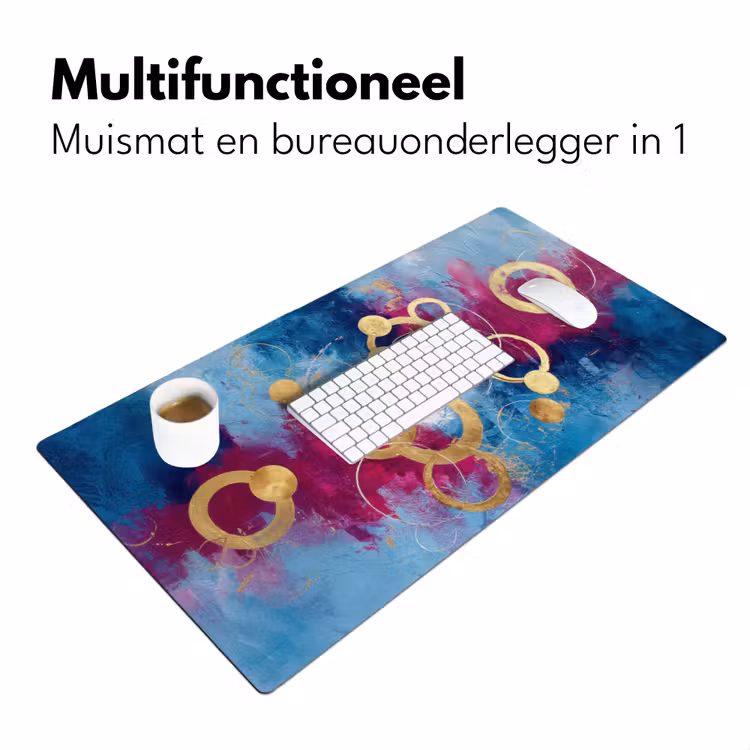 Cirkels - Goud - Abstract Muismat XXL klein -sfeer4