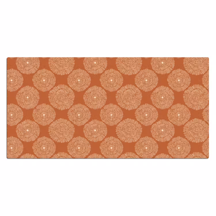 Cirkels - Grafisch - Patroon - Terracotta Muismat XXL klein 681 -3d_leeg