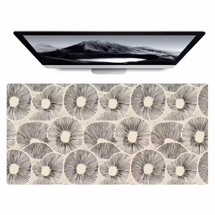 Cirkels - Patroon - Zwart Muismat XXL klein 681 -zzz3d