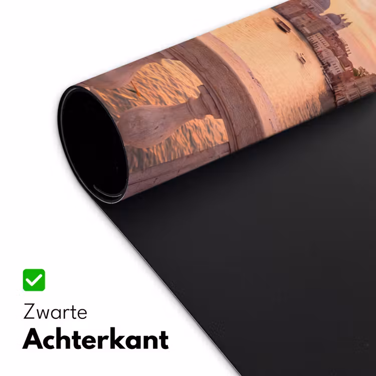 Stad - Venetië - Kanaal - Zonsopgang - Architectuur - Goud Muismat XXL klein -sfeer2