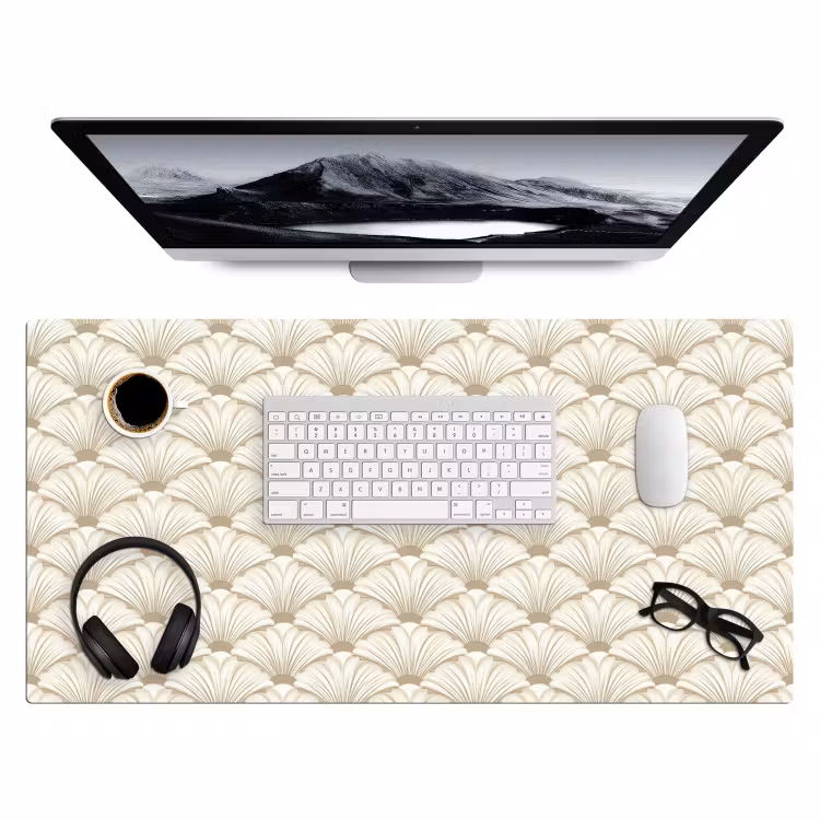 Klassiek - Art - Beige Muismat XXL klein 681 -3d
