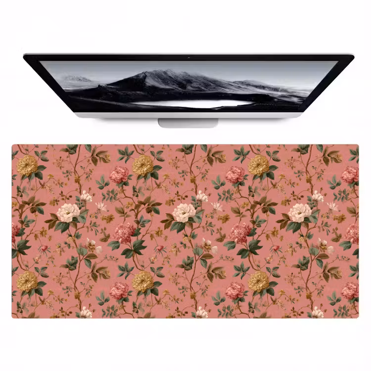 Klassiek - Botanisch - Roze Muismat XXL klein 681 -zzz3d