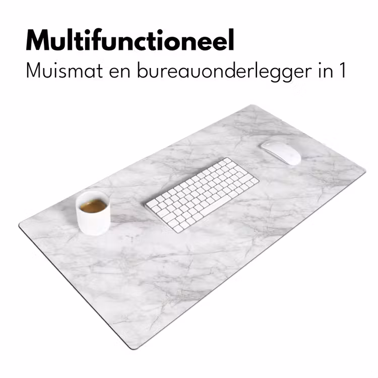 Klassiek - Marmer - Grijs Muismat XXL klein 681 -sfeer4
