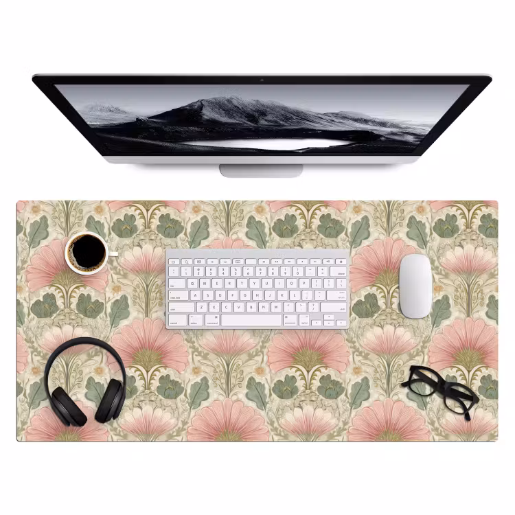 Klassiek - Patroon - Roze Muismat XXL klein 681 -3d