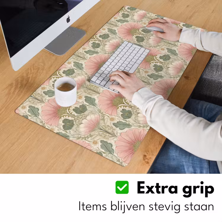 Klassiek - Patroon - Roze Muismat XXL klein 681 -sfeer3