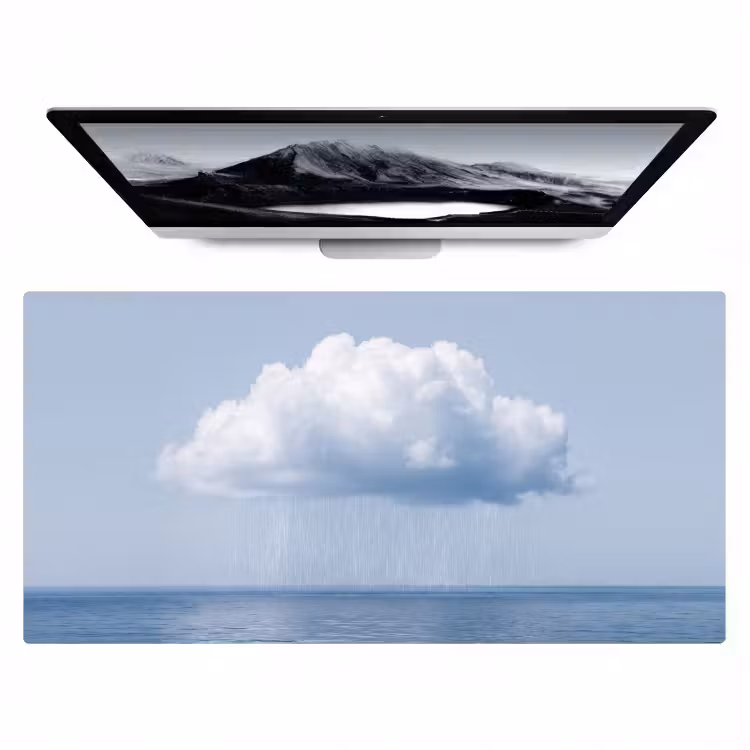 Desk Mat - Cloud - Rain - Nature - Wolk - Regen - Natuur Muismat XXL klein