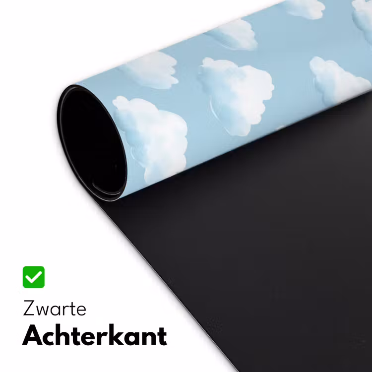 Wolken - Illustratie - Blauw Muismat XXL klein 681 -sfeer2