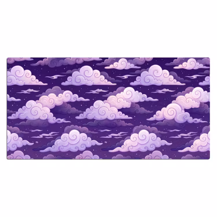 Wolken - Nacht - Natuur - Abstract - Paars Muismat XXL klein -3d_leeg
