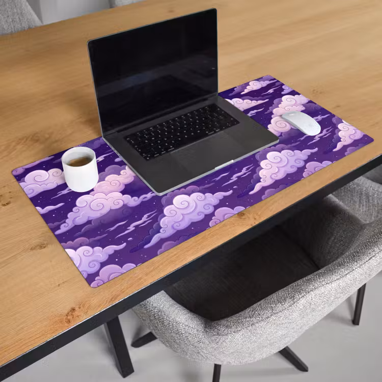 Wolken - Nacht - Natuur - Abstract - Paars Muismat XXL klein -sfeer1